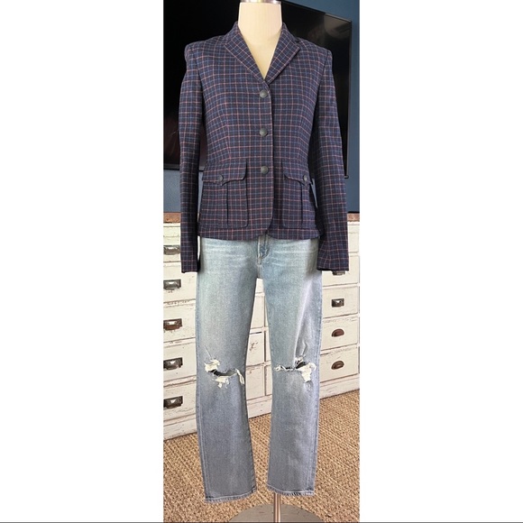 Rag & Bone Nancie Plaid Blazer Jacket Size 2 - Picture 7 of 16